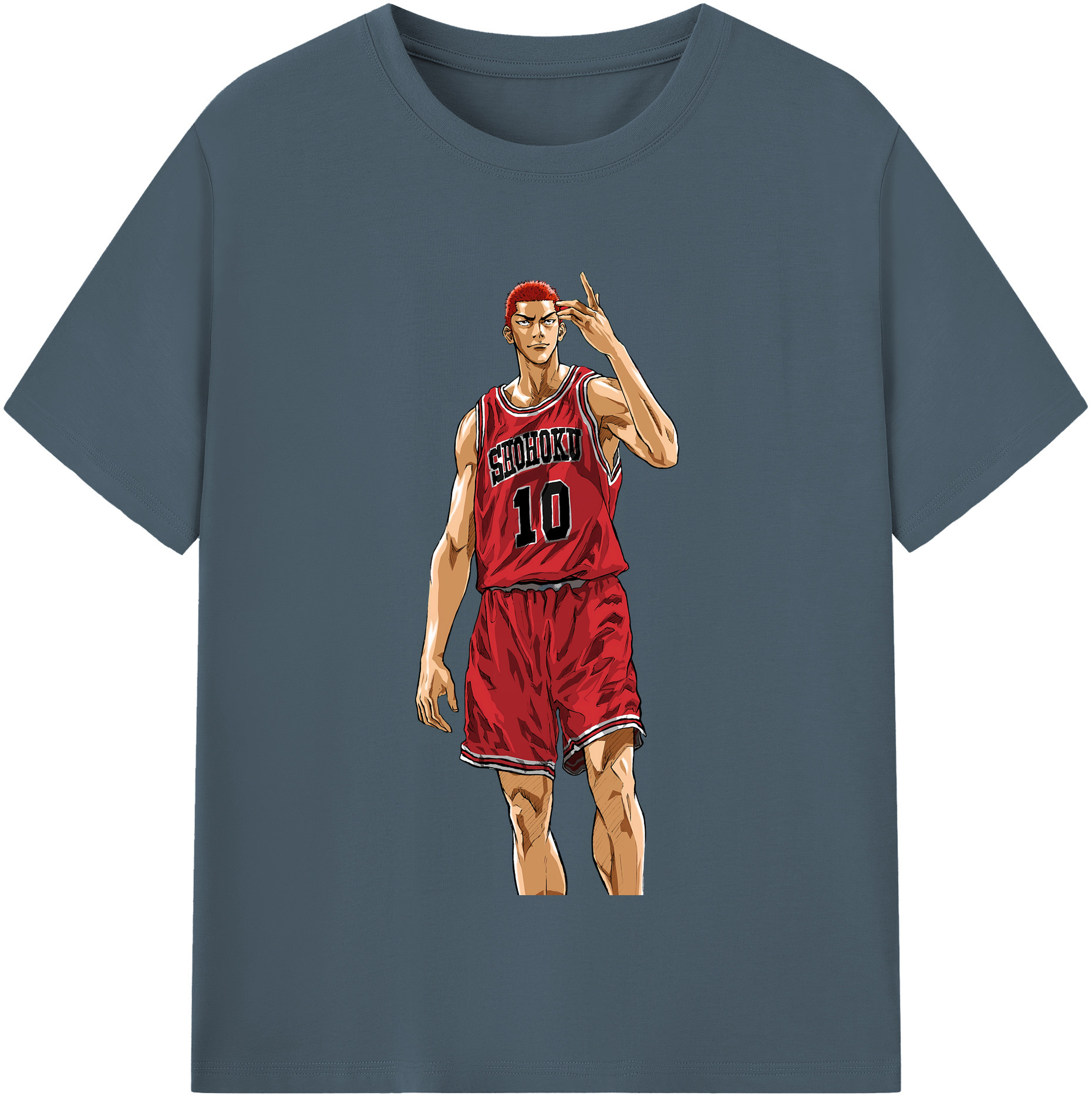 SLAM DUNK／スラムダンク 綿100％半袖Tシャツ（フロントプリント）